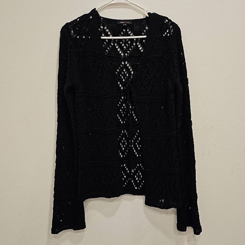 Black Knit Cardigan by BCBG Max Azria.